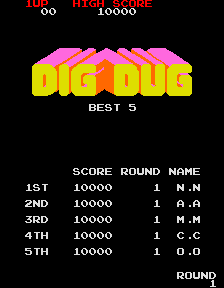 Dig Dug  title screen image #1 