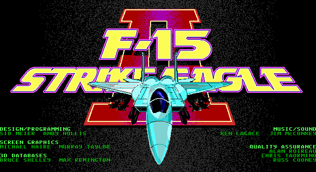 F-15 Strike Eagle II  title screen image #1 