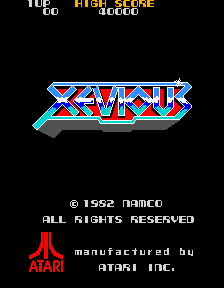 Xevious  title screen image #1 