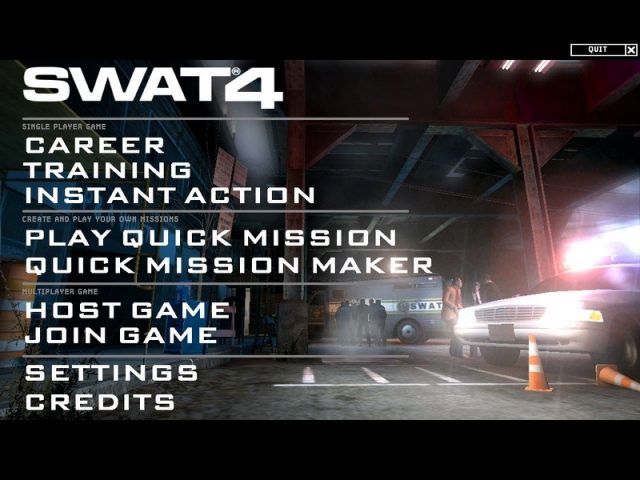 SWAT 4 title screen image #1 Main menu