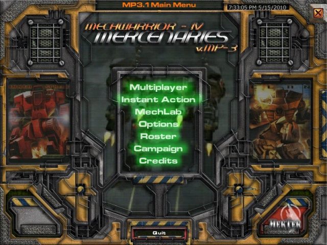 MechWarrior 4: Mercenaries  title screen image #1 