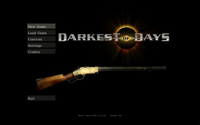 Darkest of Days in-game screen image #1 Main menu