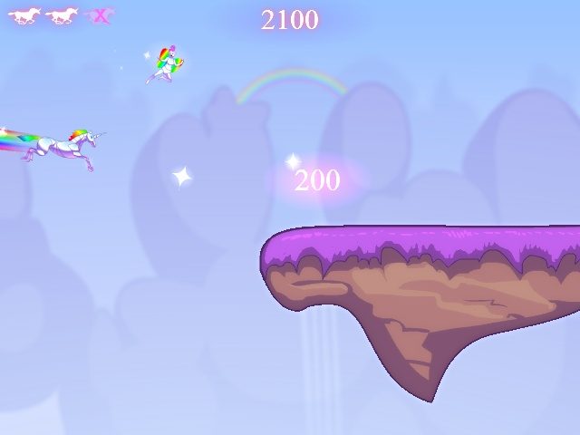 Robot Unicorn Attack in-game screen image #1 