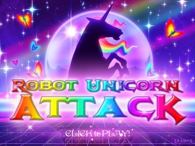 Robot Unicorn Attack title screen image #1 