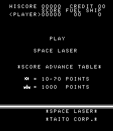 Space Laser  title screen image #1 