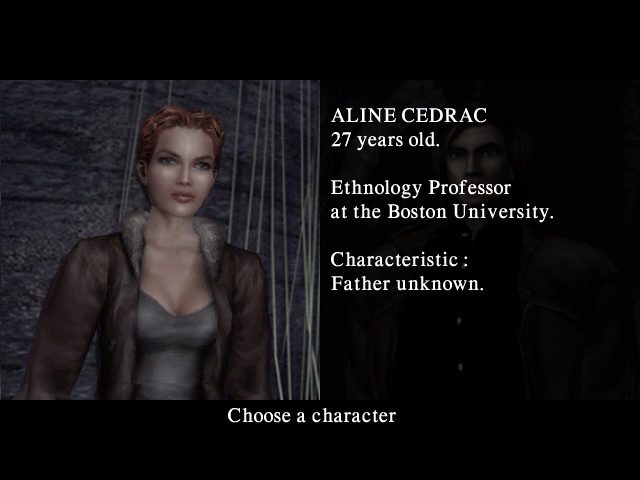 Alone in the Dark: The New Nightmare  in-game screen image #5 Character selection