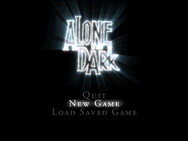Alone in the Dark: The New Nightmare  title screen image #1 Main menu
