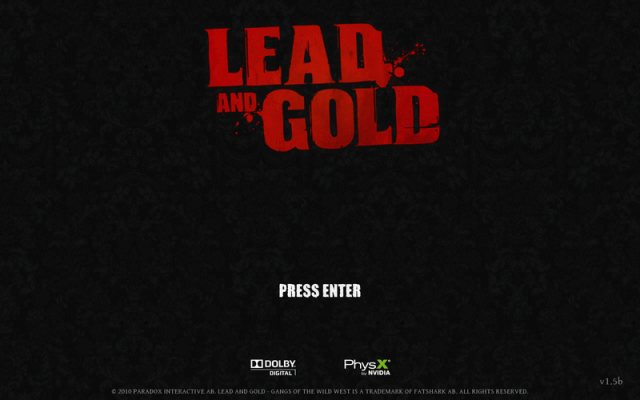 Lead and Gold: Gangs of the Wild West title screen image #2 