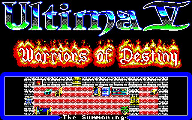 Ultima V: Warriors of Destiny title screen image #1 