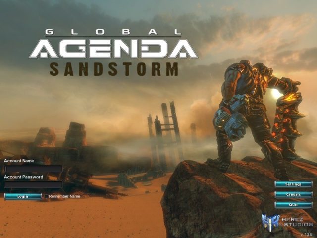 Global Agenda title screen image #1 Sandstorm update