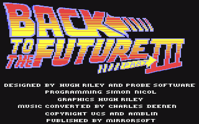 Back to the Future Part III  title screen image #1 