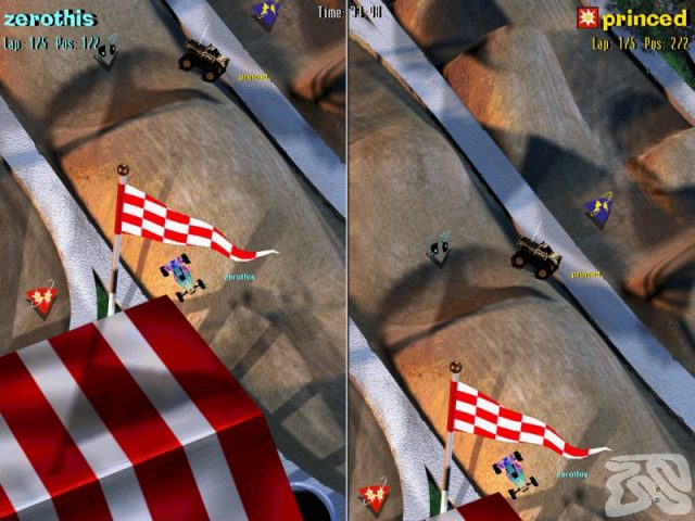 3D Ultra Radio Control Racers  in-game screen image #1 2 player