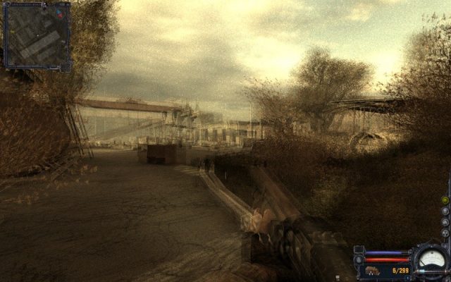 S.T.A.L.K.E.R.: Clear Sky  in-game screen image #3 Psychic attack causing problems with sight.