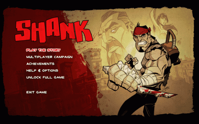 Shank title screen image #1 From demo.
