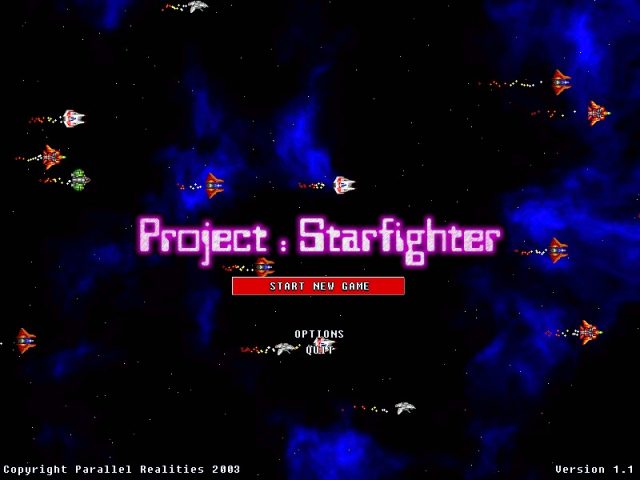 Project: Starfighter  title screen image #1 