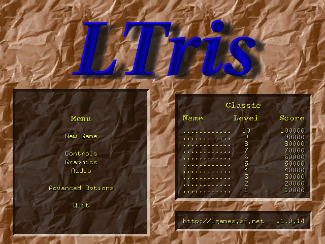 LTris  title screen image #1 