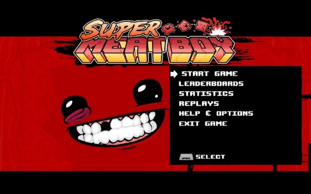 Super Meat Boy  in-game screen image #3 Main menu