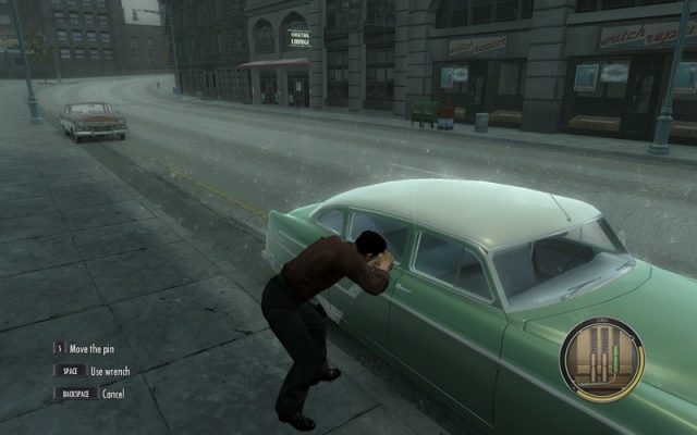 Mafia II  in-game screen image #2 Picking a car's lock.