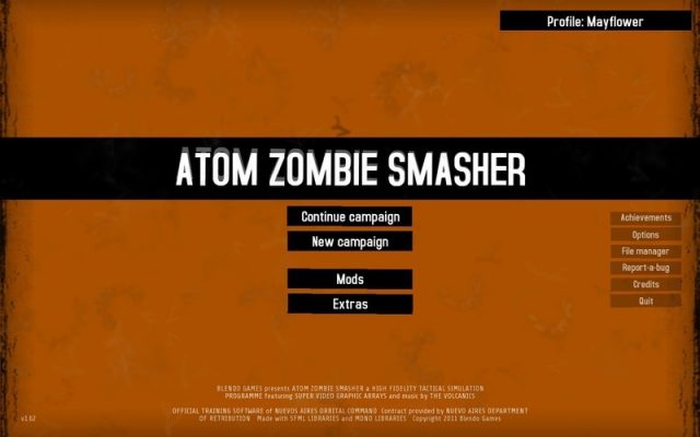 Atom Zombie Smasher title screen image #1 