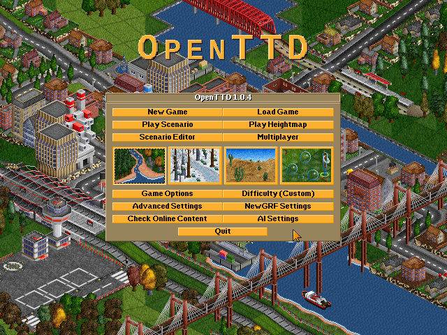 OpenTTD  title screen image #1 