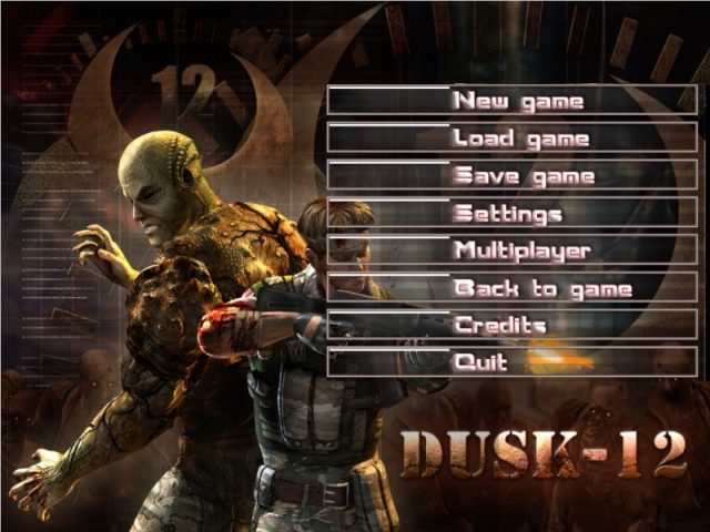 DUSK-12  in-game screen image #2 Main menu