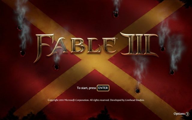 Fable III  title screen image #1 