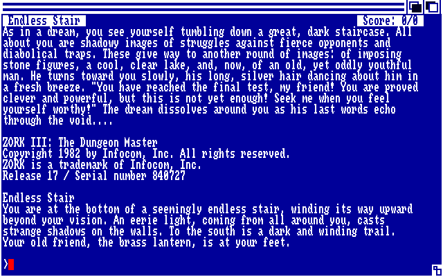 Zork III: The Dungeon Master title screen image #1 