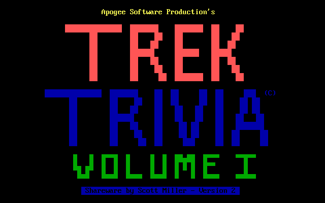 Trek Trivia  title screen image #1 