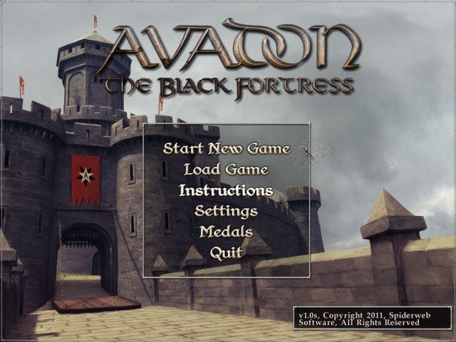 Avadon: The Black Fortress title screen image #1 