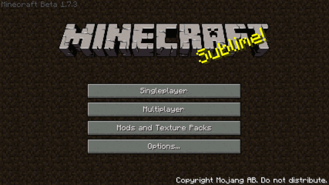 Minecraft title screen image #1 