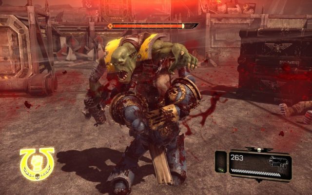 Space Marine  in-game screen image #3 Performing an execution.