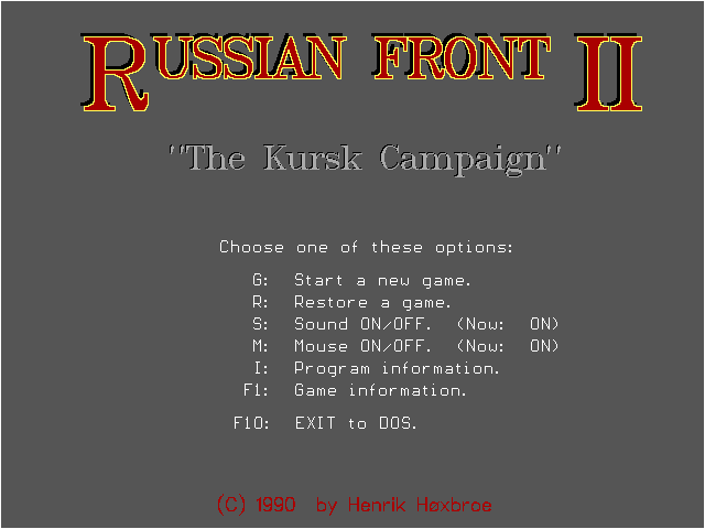Russian Front II: The Kursk Campaign title screen image #1 