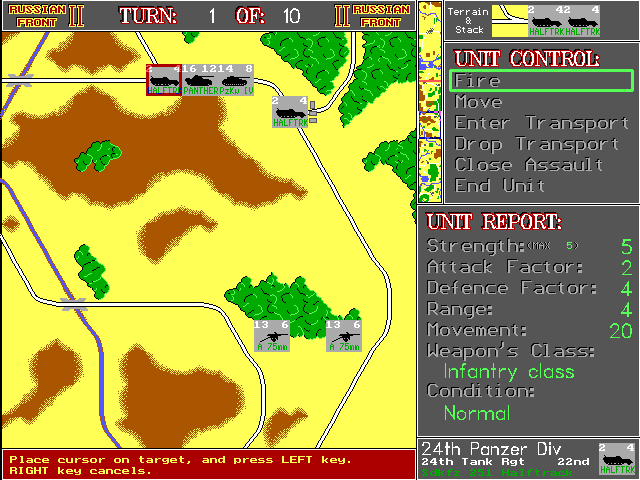 Russian Front II: The Kursk Campaign in-game screen image #1 