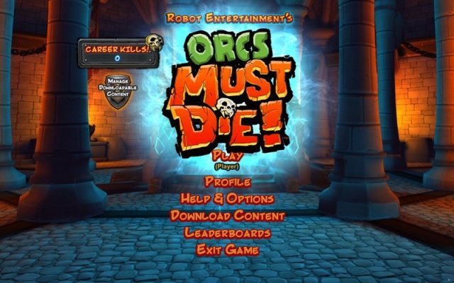 Orcs Must Die! title screen image #1 