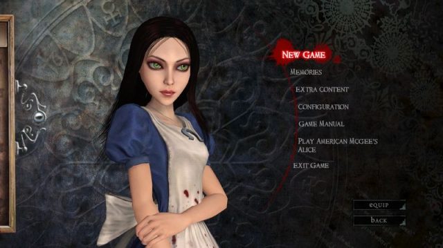 Alice: Madness Returns  in-game screen image #3 Main menu