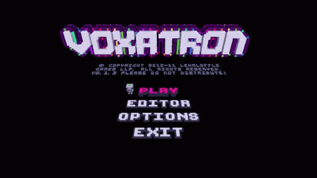 Voxatron title screen image #1 