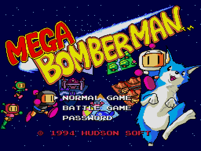 Mega Bomberman title screen image #1 