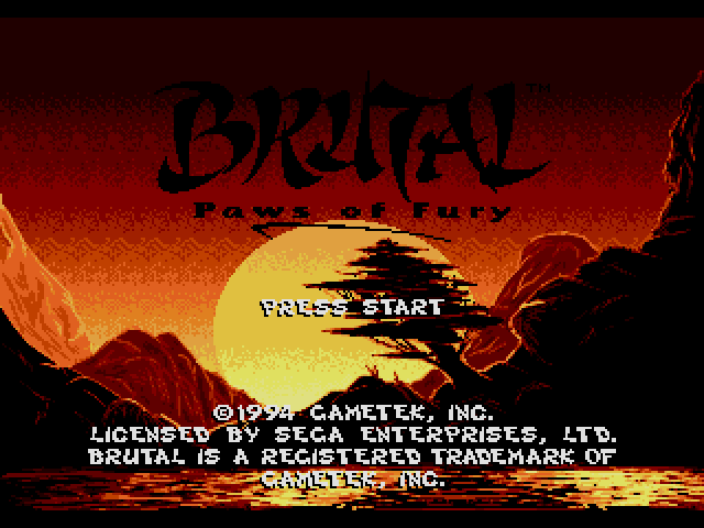 Brutal: Paws of Fury title screen image #1 