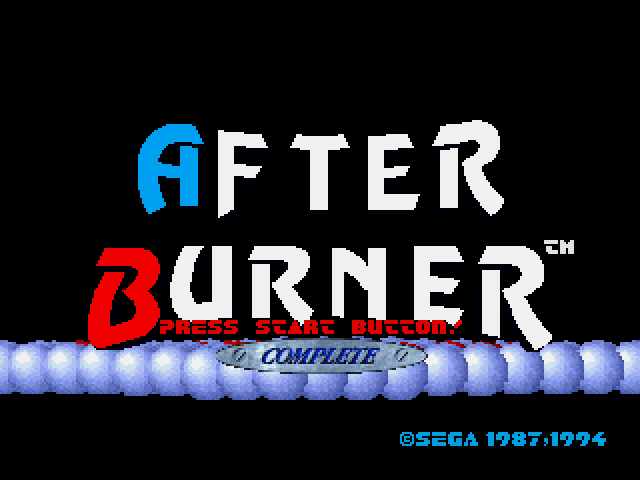 After Burner Complete  title screen image #1 