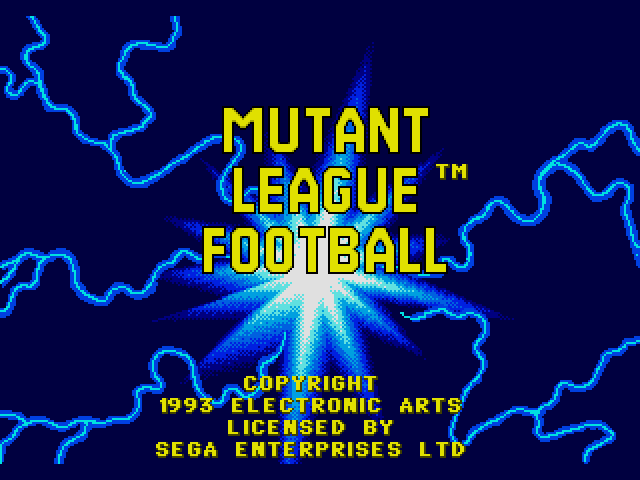Mutant League Football title screen image #1 