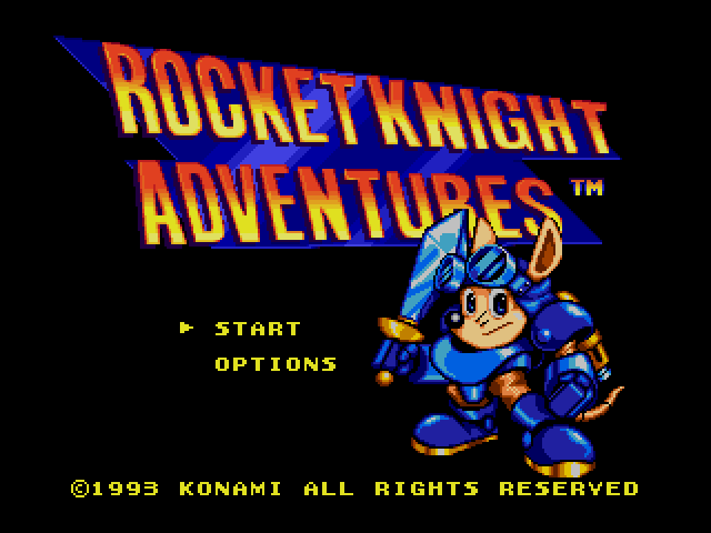 Rocket Knight Adventures  title screen image #1 