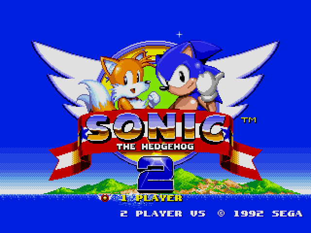 Sonic the Hedgehog 2  title screen image #1 