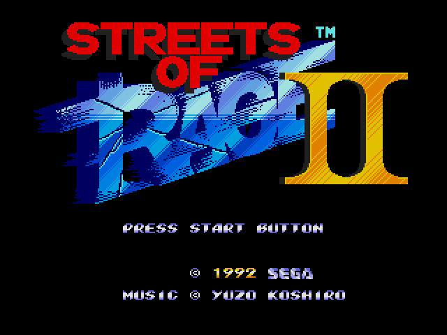 Streets of Rage 2  title screen image #1 