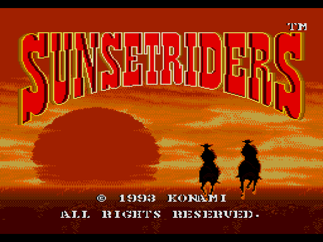 Sunset Riders title screen image #1 
