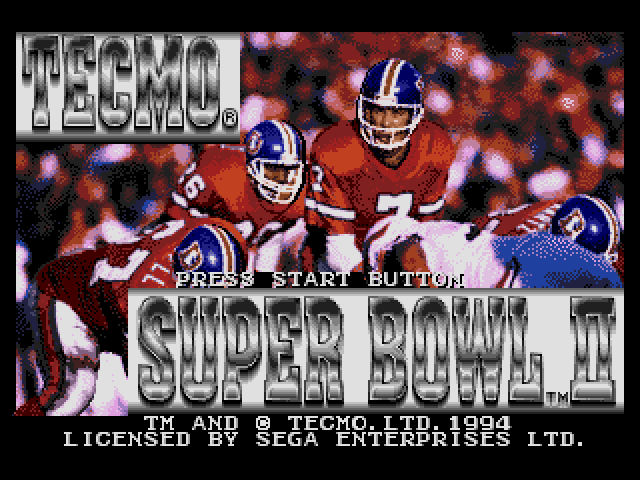 Tecmo Super Bowl II Special Edition  title screen image #1 