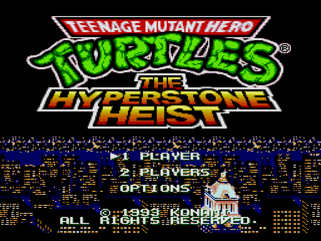 Teenage Mutant Ninja Turtles: The Hyperstone Heist  title screen image #2 
