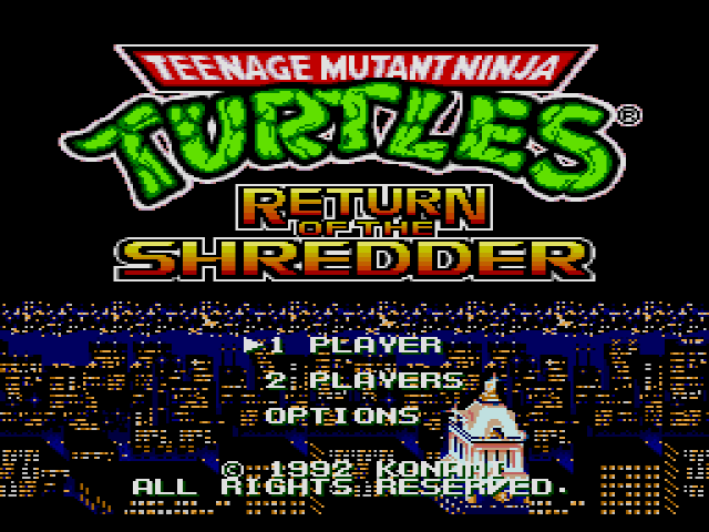 Teenage Mutant Ninja Turtles: The Hyperstone Heist  title screen image #1 