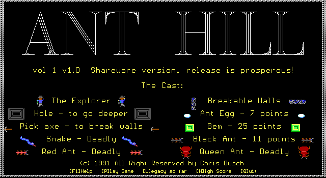 Ant Hill title screen image #1 