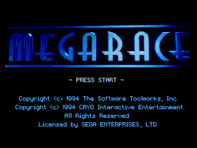 MegaRace  title screen image #1 