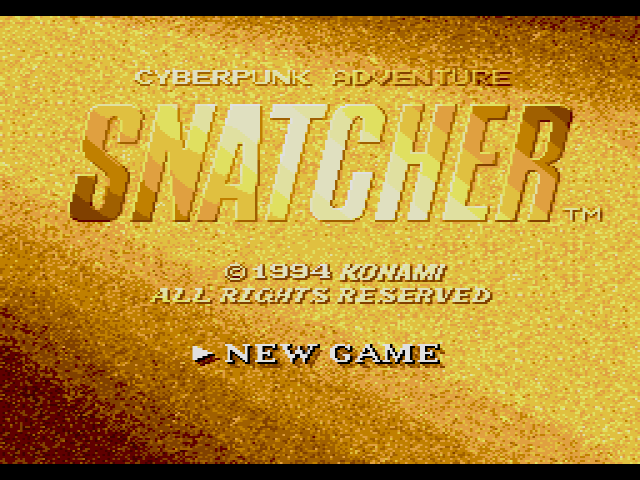 Snatcher title screen image #1 